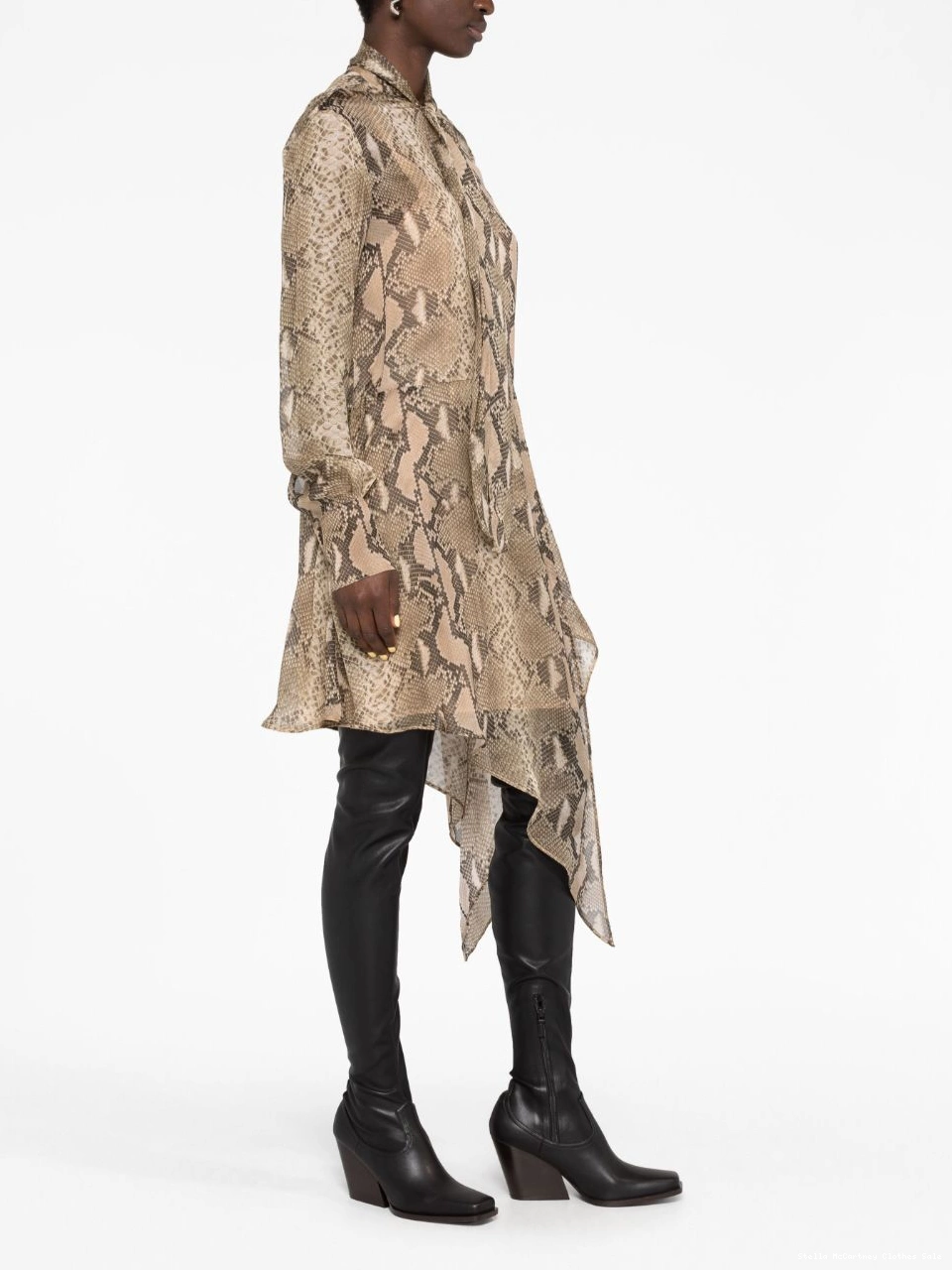 Affordable midi python-print Stella Women McCartney silk-chiffon dress 0710